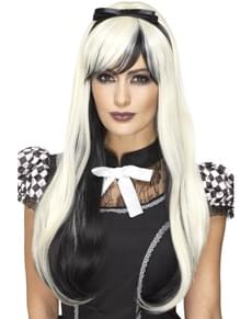 Alicia rambut gothic wanita dengan reben hitam