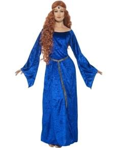 Mittelalter Prinzessin Kostüm blau für Damen