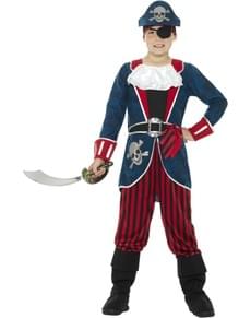 Fato de pirata dos 7 mares azul para menino