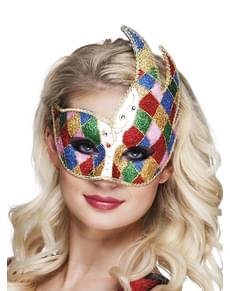 Flerfarget Venetiansk Øyemaske