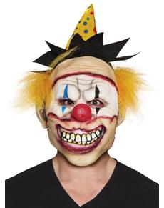 Crazy clown latex mask for adults