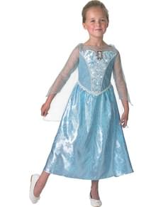 Tyttöjen valoa loistava Frozen: Elsa-asu joka soittaa musiikkia