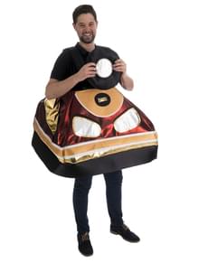 Fato de carro de choque vermelho para adulto