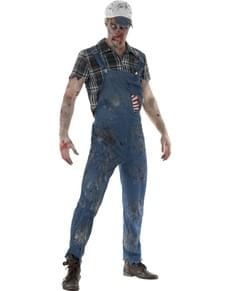 Déguisement ouvrier zombie homme