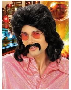 Peruca e bigodes anos 70