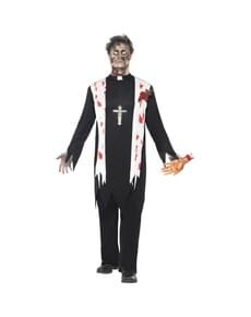Zombie Prest Kostyme Voksen