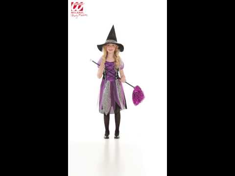 Fato de bruxa estrela para menina
