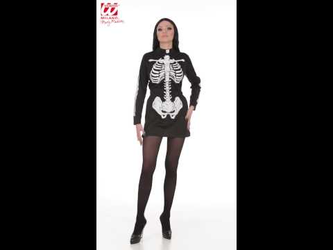 Disfraz de señorita esqueleto