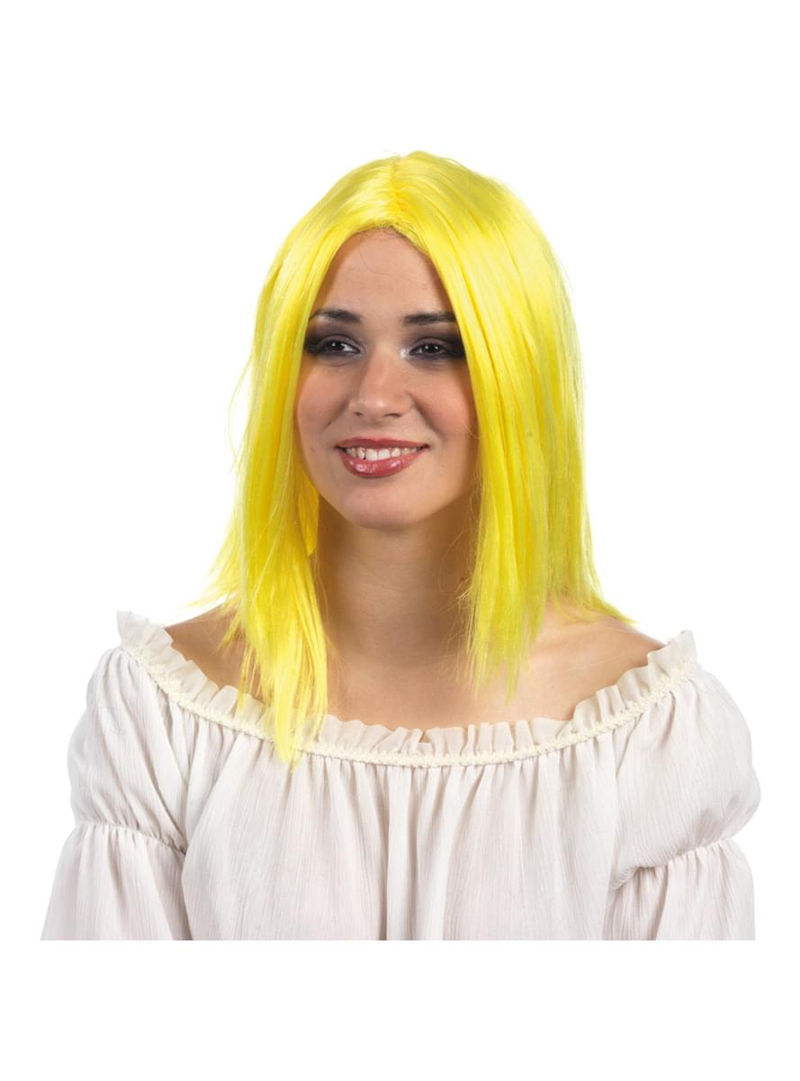 Neoon-blond parukas naistele