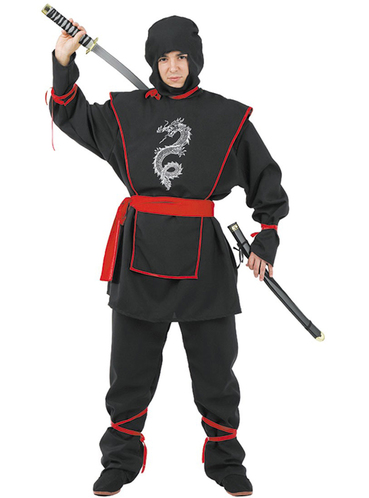 Kostum ninja  czerwony Przesyka ekspresowa Funidelia
