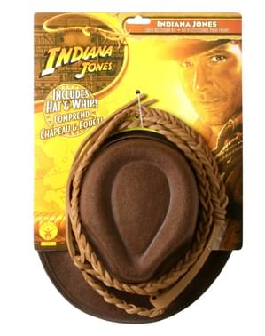 Kit chapeau et fouet Indiana Jones pour garçon