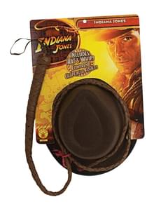 Kit de Chapéu e Chicote Indiana Jones para adulto