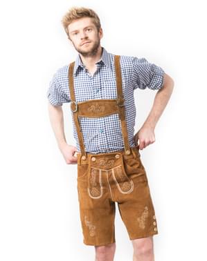 Miesten Anton Lederhosen-housut