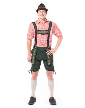 Bavorský lederhosen kostým zelený