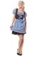 Dirndl bavaroise bleu et marron femme