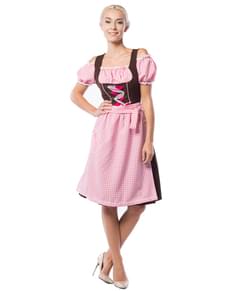 Robe Oktoberfest rose et marron femme