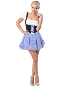 Robe bavaroise traditionnelle bleue femme