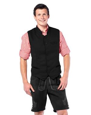 Gilet tyrolien noir homme
