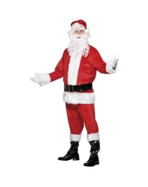 Noel Baba Kadife Yetişkin Kostüm