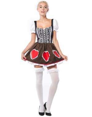 Ženska bavarska obleka za srce