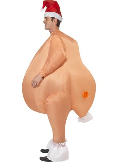 Inflatable Christmas Turkey Adult Costume. Express delivery