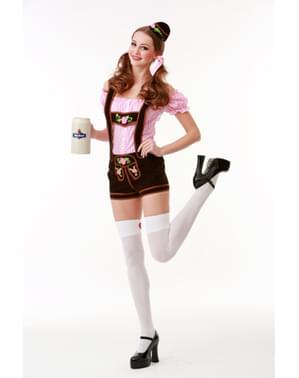 Biermädel Oktoberfest Lederhose Kostüm für Damen