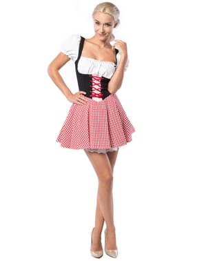 Womens black and red Bavarian dress