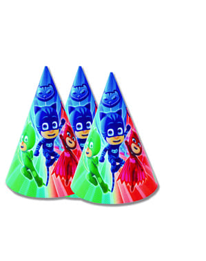 Set 6 PJ Maskeleri Parti şapkaları