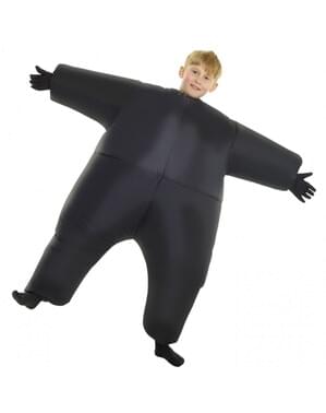 Aufblasbares Kostüm Megamorph in schwarz für Kinder