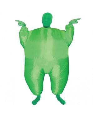 Fato insuflável megamorph verde infantil