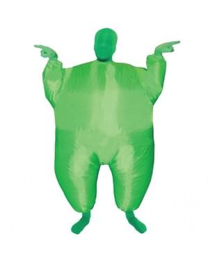 Mega preobrazben napihljiv kostum v zeleni barvi za otroke