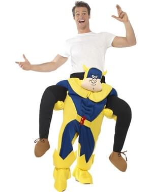 Adults' ride on Bananaman costume