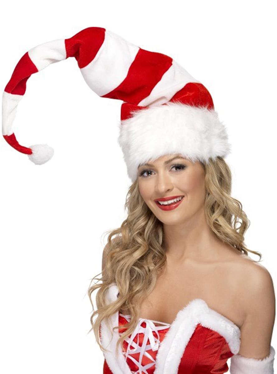 Cappello Babbo Natale lungo a righe