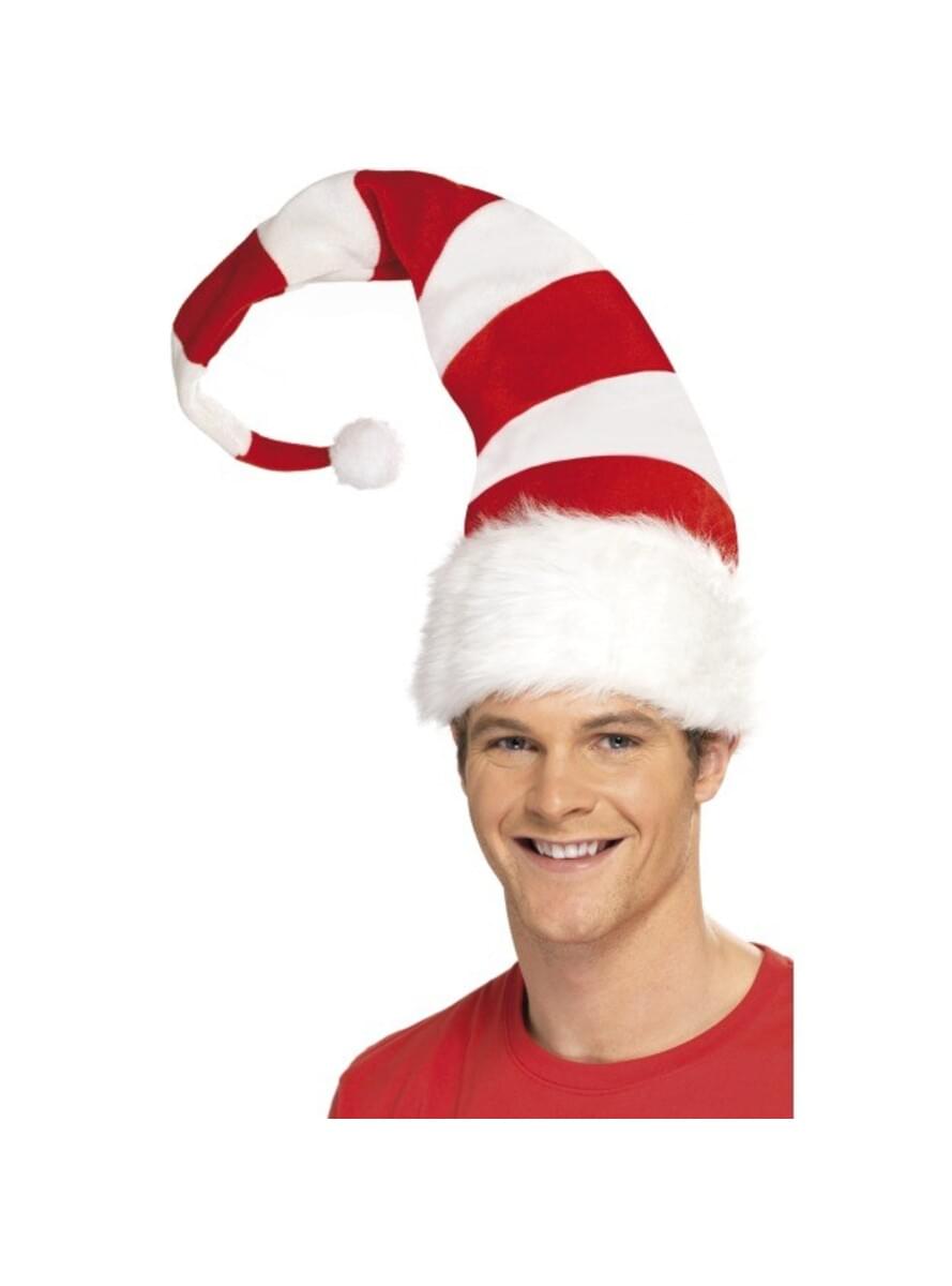 Cappello Babbo Natale lungo a righe