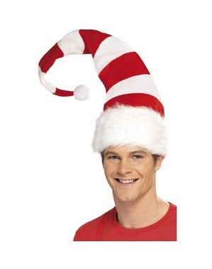 Cappello Babbo Natale lungo a righe