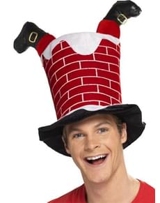 Gorro Pai Natal preso na chaminé