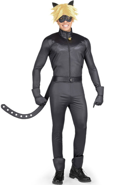 Cat Noir The Adventures of Ladybug costume for adults.