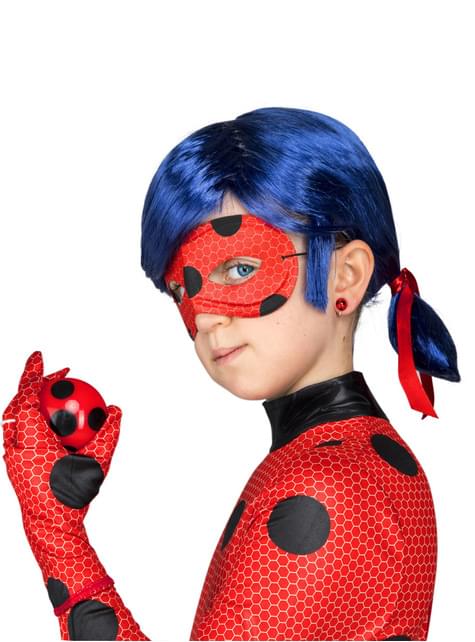 Ladybug Déguisement Costume avec Perruque Masque Sac - FAMILY TOYS