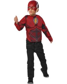 Kostüm muskulöser Flash Justice League für Jungen in einer Schachtel