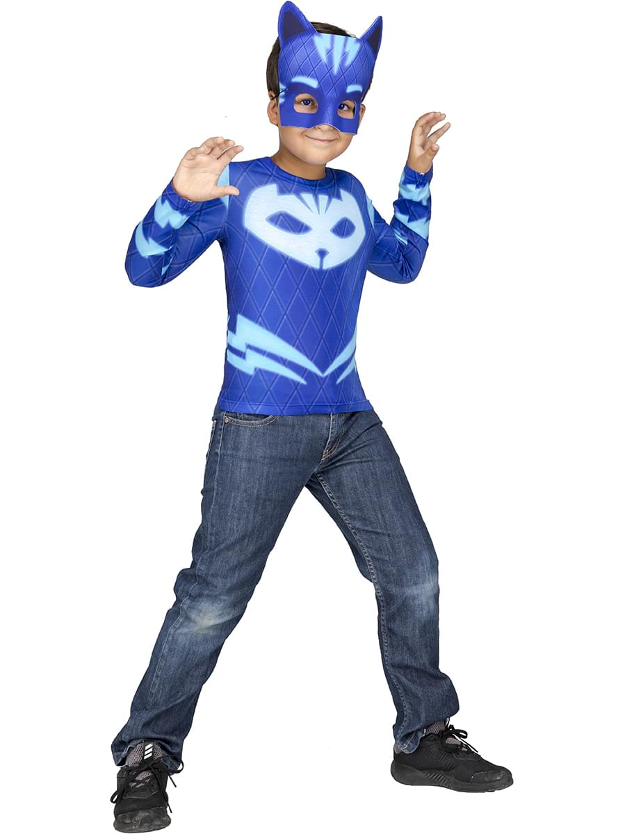 Kit Fato de Catboy PJ Masks em caixa para menino