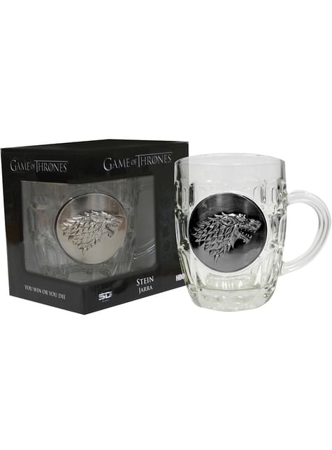 Гаме оф Тхронес метал Старк схиелд гласс муг