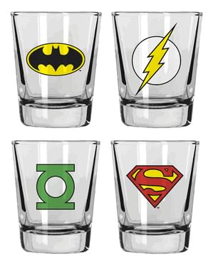 Set 4 gelas DC Comics Logos Heroes