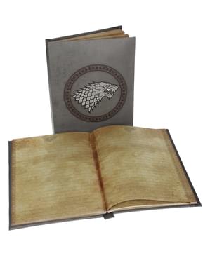 Game of Thrones Stark logo notebook with light