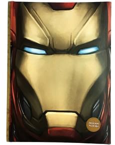 Iron Man notebook with light