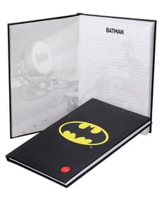 Caderno grande de Batman 19 x 29 cm com luz