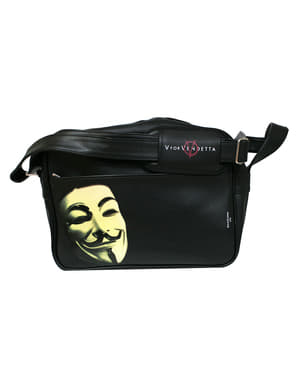 V за Vendetta маска и лого на рамо чанта
