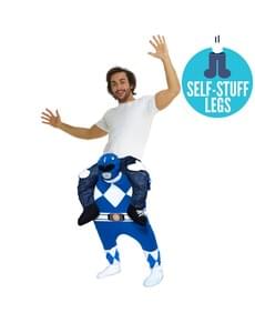 Costume da Power Ranger blu Ride on per adulto