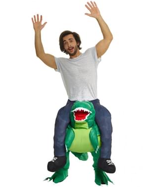 Costume in spalla a groppo di un dinosauro