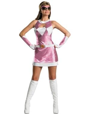 Kostum Dewasa Pink Power Ranger Seksi