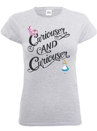 T-shirt de Alice no País das Maravilhas Curiouser & Curiouser para mulher